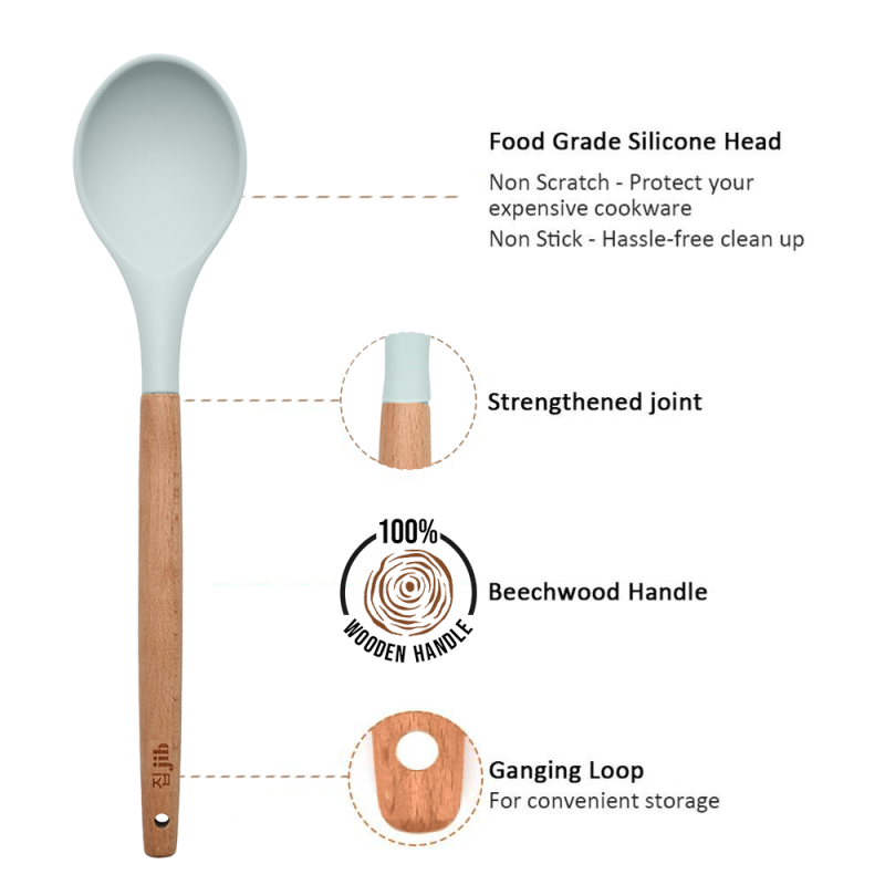 JIB Silicone Soup Spoon / Sendok Kuah - Gambar 3