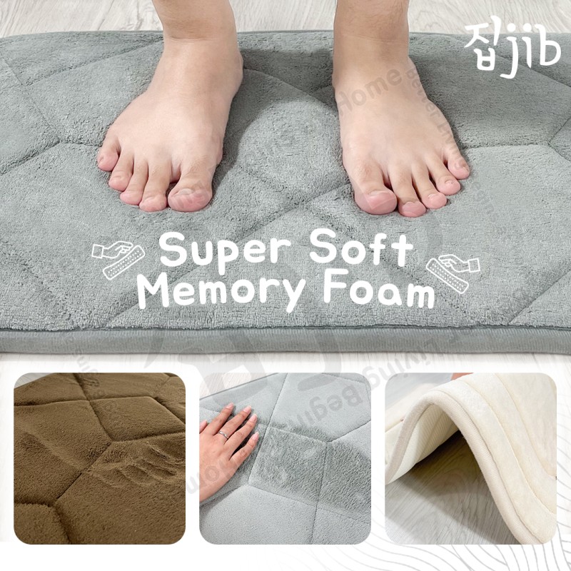 JIB Premium Memory Foam Mat / Keset Kaki Anti Slip - Gambar 3