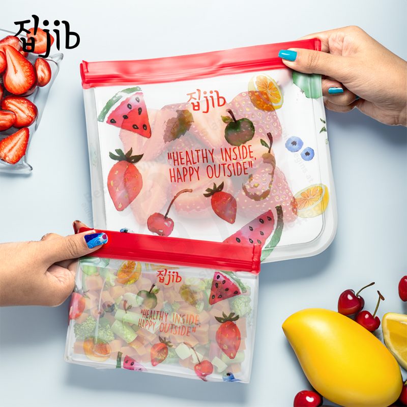 JIB PEVA Ziplock Bag / Kantong Ziplock Penyimpanan Makanan - Gambar 6