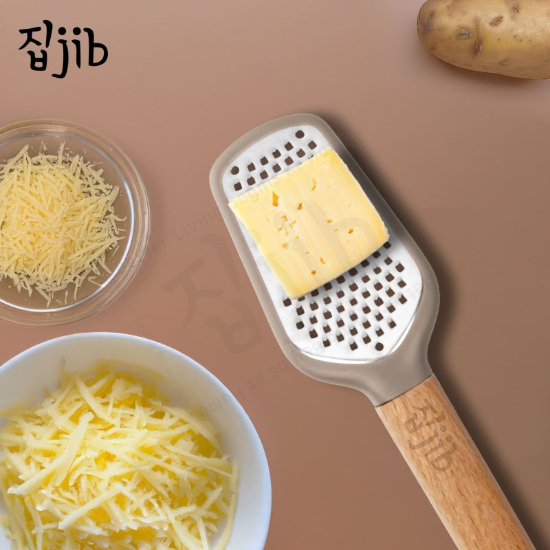 JIB Twisty Grater / Parutan Keju Gagang Kayu - Gambar 4