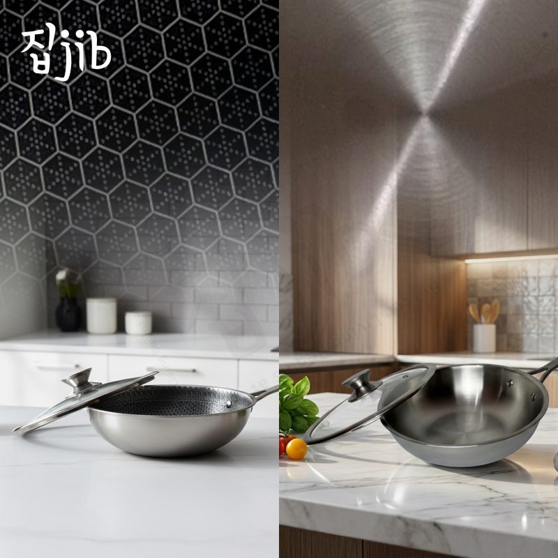 JIB Wokpan Stainless Steel Honeycomb SUS 316L / Wajan Anti Lengket - Gambar 6