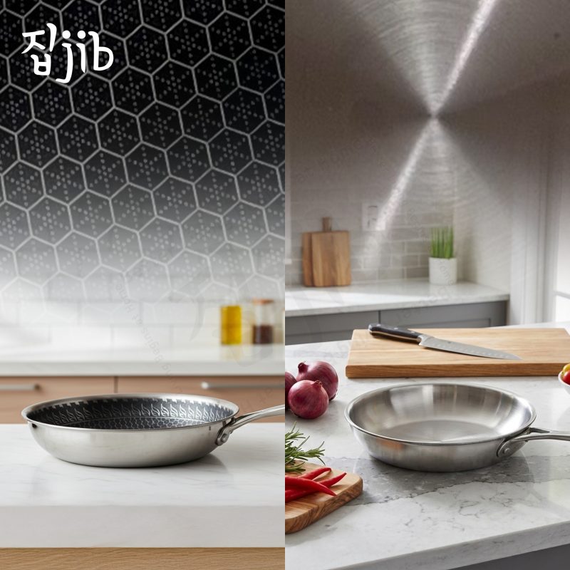 JIB Fry Pan Stainless Steel Honeycomb SUS 316L / Wajan Anti Lengket - Gambar 6