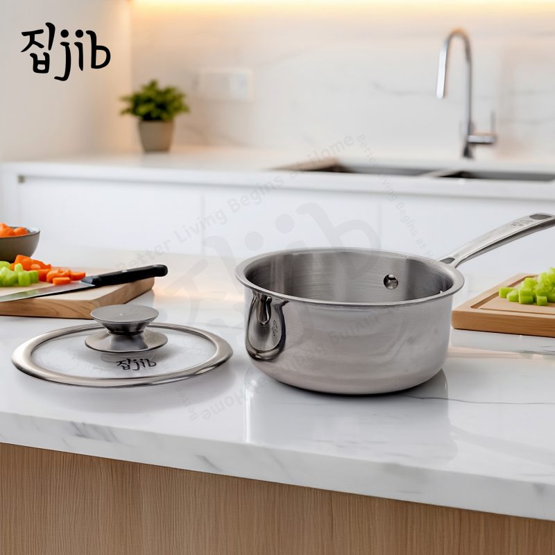 JIB Mini Saucepan Stainless Steel SUS 316L / Panci Susu Tutup Kaca - Gambar 4
